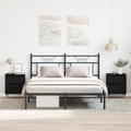 vidaXL Bedside Cabinets 2pcs Black Oak 40x35x50 cm Engineered Wood