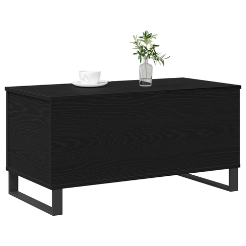 vidaXL Coffee Table Black Oak 90x44.5x45 cm Engineered Wood