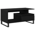 vidaXL Coffee Table Black Oak 90x49x45 cm Engineered Wood