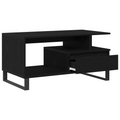 vidaXL Coffee Table Black Oak 90x49x45 cm Engineered Wood