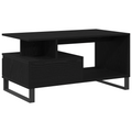 vidaXL Coffee Table Black Oak 90x49x45 cm Engineered Wood