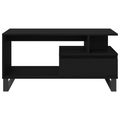vidaXL Coffee Table Black Oak 90x49x45 cm Engineered Wood