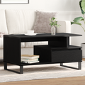 vidaXL Coffee Table Black Oak 90x49x45 cm Engineered Wood