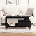 vidaXL Coffee Table Black Oak 90x49x45 cm Engineered Wood