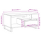 vidaXL Coffee Table Black Oak 90x49x45 cm Engineered Wood