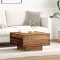 vidaXL Coffee Table, Old Wood, 55x55x31 cm, Engineered Wood