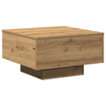 vidaXL Couch Table Artisan Oak Solid Oak Wood 55 x 55 x 31 cm Durable