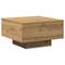 vidaXL Couch Table Artisan Oak Solid Oak Wood 55 x 55 x 31 cm Durable