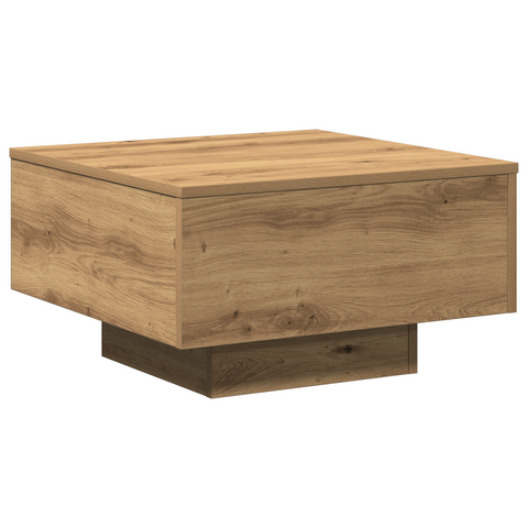 vidaXL Couch Table Artisan Oak Solid Oak Wood 55 x 55 x 31 cm Durable