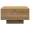 vidaXL Couch Table Artisan Oak Solid Oak Wood 55 x 55 x 31 cm Durable