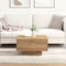 vidaXL Couch Table Artisan Oak Solid Oak Wood 55 x 55 x 31 cm Durable