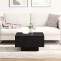 vidaXL Black Oak Coffee Table 55x55x31 cm Made from Engineered Wood