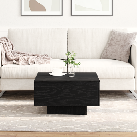 vidaXL Black Oak Coffee Table 55x55x31 cm Made from Engineered Wood