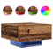 vidaXL Coffee Table with LED Lights Old Wood 55x55x31 cm