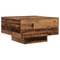 vidaXL Coffee Table with LED Lights Old Wood 55x55x31 cm