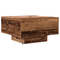 vidaXL Coffee Table with LED Lights Old Wood 55x55x31 cm