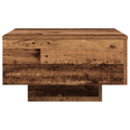 vidaXL Coffee Table with LED Lights Old Wood 55x55x31 cm
