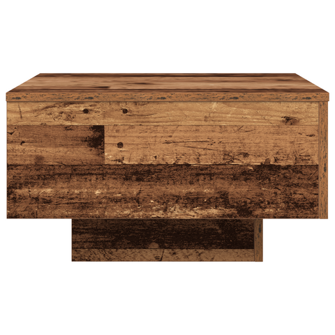 vidaXL Coffee Table with LED Lights Old Wood 55x55x31 cm