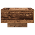vidaXL Coffee Table with LED Lights Old Wood 55x55x31 cm