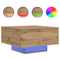 vidaXL Coffee Table with LED Lights Artisan Oak 55x55x31 cm