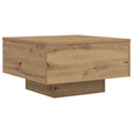 vidaXL Coffee Table with LED Lights Artisan Oak 55x55x31 cm