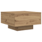 vidaXL Coffee Table with LED Lights Artisan Oak 55x55x31 cm