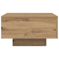 vidaXL Coffee Table with LED Lights Artisan Oak 55x55x31 cm