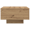vidaXL Coffee Table with LED Lights Artisan Oak 55x55x31 cm