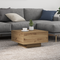 vidaXL Coffee Table with LED Lights Artisan Oak 55x55x31 cm