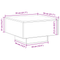 vidaXL Coffee Table with LED Lights Artisan Oak 55x55x31 cm