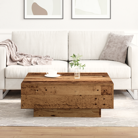 vidaXL Coffee Table - Old Wood - 80x80x31 cm - Engineered Wood