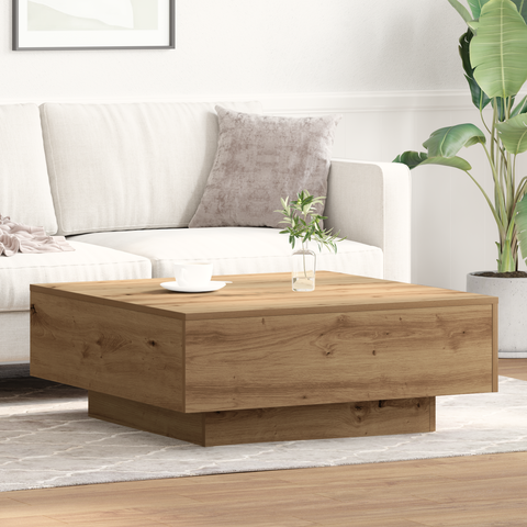 vidaXL Coffee Table Artisan Oak 80x80x31 cm Engineered Wood