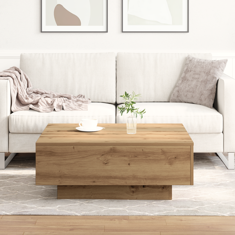 vidaXL Coffee Table Artisan Oak 80x80x31 cm Engineered Wood