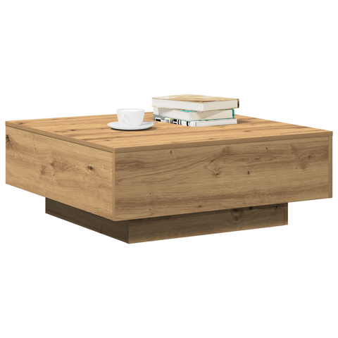 vidaXL Coffee Table Artisan Oak 80x80x31 cm Engineered Wood