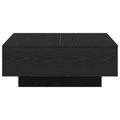 vidaXL Black Oak Coffee Table - 80x80x31 cm Made of Engineered Wood