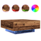 vidaXL Coffee Table with LED Lights Old Wood 80x80x31 cm