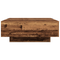 vidaXL Coffee Table with LED Lights Old Wood 80x80x31 cm