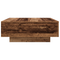 vidaXL Coffee Table with LED Lights Old Wood 80x80x31 cm