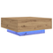 vidaXL Coffee Table with LED Lights Artisan Oak 80x80x31 cm