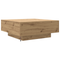 vidaXL Coffee Table with LED Lights Artisan Oak 80x80x31 cm