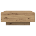 vidaXL Coffee Table with LED Lights Artisan Oak 80x80x31 cm