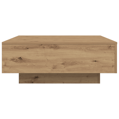 vidaXL Coffee Table with LED Lights Artisan Oak 80x80x31 cm