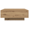 vidaXL Coffee Table with LED Lights Artisan Oak 80x80x31 cm