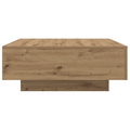 vidaXL Coffee Table with LED Lights Artisan Oak 80x80x31 cm