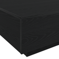 vidaXL Coffee Table with LED Lights Black Oak 80x80x31 cm