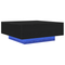vidaXL Coffee Table with LED Lights Black Oak 80x80x31 cm