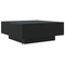 vidaXL Coffee Table with LED Lights Black Oak 80x80x31 cm