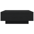 vidaXL Coffee Table with LED Lights Black Oak 80x80x31 cm