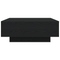 vidaXL Coffee Table with LED Lights Black Oak 80x80x31 cm