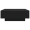 vidaXL Coffee Table with LED Lights Black Oak 80x80x31 cm